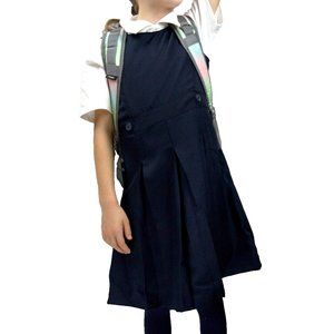 IZOD Girl's School Uniform Sleeveless Dress Navy Blue Size 10